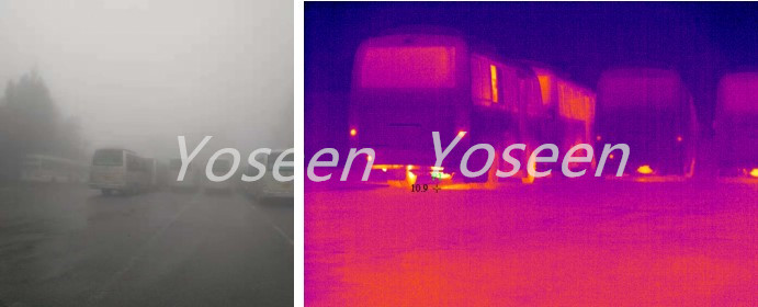 thermal camera through fog to find car